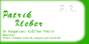 patrik kleber business card